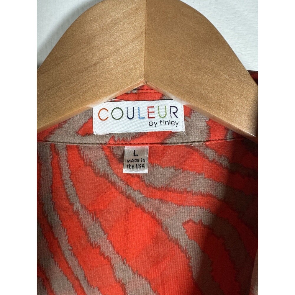 Vintage Sheer Zebra Print Button Blouse Large - Picture 5 of 7